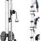 LAT Pulldown Machine, Multi-Functional Cable Machine with High and Low Pulley Station, Row Cable Machine Home Gym with Leg Support, Tricep Workout Equipment
