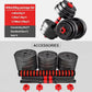 Adjustable Dumbbell Set, 5-44 lbs Free Weight Set with Connector for Barbell, Dumbbells, Push-Up Options, Fitness Exercises for Home Gym Suitable Men/Women