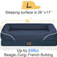 Orthopedic Washable Large Dog Bed - Egg Foam Dog Beds for Large and Medium Dogs Big Pet Beds with Removable Washable Cover and Bolster for Extra Large Dogs