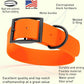 Dogline Biothane Waterproof Dog Collar Strong Coated Nylon Webbing with Black Hardware Odor- Proof for Easy Care Easy to Clean High Performance Fits Small Medium or Large Dogs, Hunter Orange