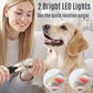 Casfuy New 6-Speed Dog Nail Grinder - 50% More Power Dog Nail Trimmers with 2 LED Lights Quiet 7h Running Time Electric Pet Nail Grinder File Toenail Grinder for Large Medium Small Dogs & Cats (Black)