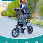 Gotrax Nano 14" Electric Bike, Max Range 25Miles(Pedal-Assist)&Max Speed 15.5Mph, 350W Folding E-Bike with Removable Battery, Adjustable Seat & Dual Mudguards, Commuter Electric Bicycle for Ages 13+