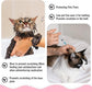 4Pcs Cat Shoes, Anti Scratch Cats Claw Covers, 3.62×1.57 Inches Breathable Mesh Nail Caps for Cats Claws, Adjustable Cat Mittens for Pet Bathing Feeding Cutting Nails(Black)