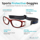 BLUE CUT Safety Basketball Goggles For Kids for Outdoor Sports Activities Anti Fog Replaceable to Prescription Lenses