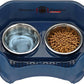 Neater Pet Brands Neater Feeder Deluxe Mess Proof Dog Bowls Elevated for Medium Dogs 19-40 lbs, Made in USA, No Spill Raised Dog Food Bowl Stand Feeding Station, Food and Water Bowl Set, Dark Blue