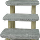 Cowboy Wooden pet Stairs 4-Step pet Ladder cat Dog Easy Stairs with Detachable Carpet for high Bed and Couch (Gray)