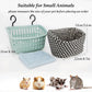 JWShang Rat Hammock for Cage, Chew Proof Hanging Basket Bed with Sturdy Hooks, Pet Cage Accessories, Safe Cozy Small Animal Rodent Hammock for Sugar Glider Mice Snuggling Sleeping (Blue, Large)