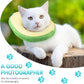 Frienda 2 Pieces Adjustable Cat Cone, Cat Recovery Collar, Kitten Cones After Surgery Pet Neck Strap Elizabethan Donut Toast Neck Cone Collar with Edge for Kitten