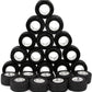 OK TAPE Self Adherent Cohesive Bandages Wrap - 24Packs, 1" x 5 Yards, Non-Woven Self Adhesive Bandage Wrap for Thumb, Finger, Wrist, Ankle, Vet Wrap Bandages Tape (Black)