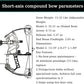 Short Axle Compound Bow Hunting Package Adjustable Draw Weight 15-32 Lbs No Bow Press Needed Includes 8 Carbon Arrows, Wrist Release & Sight Left/Right Hand (Short Shaft Type 1)