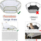 Pawaboo Small Animals Playpen, Waterproof Small Pet Cage Tent with Zippered Cover, Portable Outdoor Yard Fence with 3 Metal Rod for Chick/Kitten/Puppy/Guinea Pig/Rabbits/Hamster, Blue + White Flower