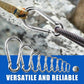 Small Carabiner Clip Hooks, 10pcs 1.97 inch Carabiners Heavy Duty, 304 Stainless Steel Spring Snap Hook Fits Camping Hiking, Metal Clips for Rope Chain Keys Rings