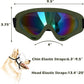 Large Dog Sunglasses with Adjustable Strap UV Protection, Suitable for Medium-Large Dogs, Soft Goggles (Army Green Frame)