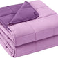 yescool Weighted Blanket for Adults (15 lbs, 48" x 72", Purple) Cooling Heavy Blanket for Sleeping Perfect for 140-160 lbs, Twin Size Breathable Blanket with Premium Glass Bead, Machine Washable