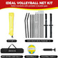 BAGAIL Volleyball Net, 12ft/20ft Portable Volleyball Net for Backyard - Adjustable Height, Heavy-Duty Frame, Freestanding Design - Portable Outdoor/Indoor Volleyball Set with Carry Bag