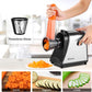 Homdox 250W Electric Cheese Grater, Electric Slicer Shredder, Salad Maker Electric Grater Electric Cheese Grater/Shredder with 5 Free Attachments, Ivory