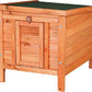 TRIXIE natura XS Small Animal House - Outdoor/Indoor Rabbit Hideout with Hinged Roof & Raised Floor - Solid Wood House with Entry Ramp, Weather-Resistant Home for Bunnies & Guinea Pigs - Brown