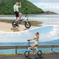 Winado Electric Bike for Adults, 14" Folding Electric Bicycle 450W Motor with Dual Disc Brakes, Max Range 25Miles(Pedal-Assist) & Speed 15.5MPH, Foldable Commuter City Ebike for Adults/Teens