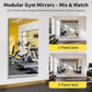 Home Gym Mirror - 55x28 Inch, 1PCS Frameless Tempered Glass Full Body Mirror for Wall Mount - Ideal for Yoga, Workout, Bedroom, Dance Studio (Silver)