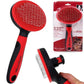 Warren London Self-Cleaning Cat Pin Brush | Push-Button Fur Ejector, Bead-Tipped Nylon Pins – Gentle Shedding & Detangling for Cats, Kittens, Rabbits, Ferrets & Small Dogs | Ergonomic Anti-Slip Grip