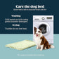 Stoutwool Indestructible Dog Bed - Fluffy Chew Proof Dog Crate Pad - Tough Kennel Pad for Aggressive Chewers - Washable, Ideal for Large Breeds & Fits 36-Inch Crate - 35"x22", Gleam