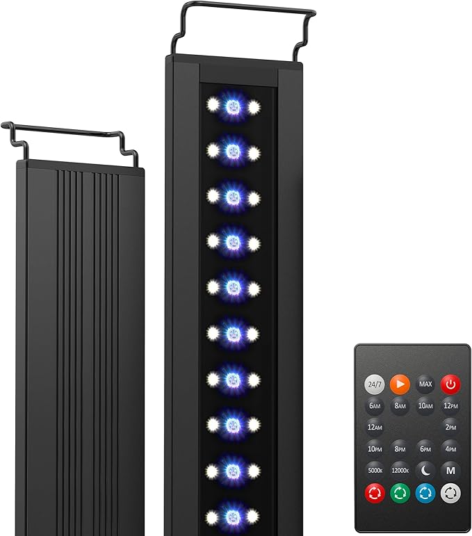 NICREW C10 24/7 LED Aquarium Light for Plants, 36-48 Inches, Full Spectrum Fish Tank Light with Timer, Brightness Adjustable