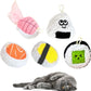 5 Pack Sushi Cat Toys, Interactive Catnip with Bells Inside Kitten Boredom Relief, Soft and Durable, Indoor Kitty Exercise Pet Toys