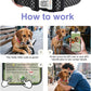 Dog Collar with Waterproof AirTag Holder & Anti-Lost QR Code, Cute Bling Warpping Adjustable Width for Small Medium Large Pet (Black, M)
