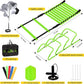 Agility Ladder, Agility Speed Training Set, 20ft 12 Rung Agility Ladder, 4 Agility Hurdles, 5 Resistance Bands, 12 Resistance Cones, Running Parachute, Jump Rope for Athletes, Adults