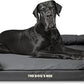 The Dog’s Bed, Dog Bed XXL Grey 51.5x39, Memory Foam, Pain Relief: Arthritis, Hip & Elbow Dysplasia, Post Surgery, Lameness, Supportive, Calming, Waterproof Washable Cover, Veterinary Approved