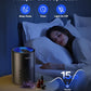 Air Purifiers for Bedroom Home, MOOKA HEPA Air Purifier for Home Pets with Fragrance Sponge for Smoke Dust Pollen Dander Odor, Small Air Purifier with Sleep Mode Night Light Timer, KJ067L, Black
