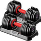 Adjustable Dumbbell Set 25/55/90LBS,10 in 1 Free Weights Dumbbell with Anti-Slip Texture Handle,1 Sec Speed Adjustment Men/Women Gym and Home Strength Training Equipment.