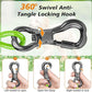 Tresbro 10 FT Dog Tie Out Cable with Spring, Shock Absorbing Tether Chains for Outside Aavilable in 10/15/20/25/30/40/50/70/100/120 FT, Heavy Duty Leads for Yard for Medium & Large Dogs Up to 500 LBS