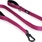 TwoEar 4FT 1IN Strong Rose Dog Leash with 2 Padded Handles, Traffic Handle Extra Control, Comfortable Soft Dual Handle, Auto Lock Hook, Reflective Walking Lead for Small Medium and Large Dogs