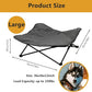 Elevated Dog Bed, Portable Raised Pet Cot for Outdoor and Indoor Folding Dog Cot Bed with Padded Filling Carrying Bag Included Pet Raised Travel Lounger for Camping Traveling (36x36x12inch)