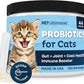 Pet Ultimates Probiotics for Cats – 20-Species Cat Probiotic Powder to Treat Diarrhea, Vomiting, Digestive Support & Cat Antibiotics Recovery – Cat Health Supplies (44 gr)