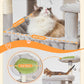 Taoqimiao 83In Heavy Duty Cat Tree, Suitable 20lb+ Large Cats, XXL-Cat Tower for Indoor Cats Large Adult, 2 Luxurious Cat Cando with 8 Scratching Posts,Oversized Metal Hammocks, Light Gray MS032W