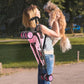 Umbrella Dog Stroller, 4 Wheels Pet Strolling, Foldable Carrier Pet Stroller for Small Dogs Cats, with Carrying Strap and Cup Holder, Dog Poop Bags & Dispenser, Up to 33 lbs, Pink