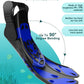 Mask Fins Snorkeling Gear for Adults, Full Face Snorkel Mask & Adjustable Swim Fins Snorkel Set, Panoramic View Snorkel Mask Dry Top Anti-Fog Anti-Leak