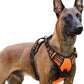 rabbitgoo Dog Harness for Large, No Pull Pet Harness with 3 Buckles, Adjustable Soft Padded Vest with Control Handle, Walking Reflective Pet Vest for Extra Large Dogs, Orange, XL