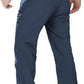 Outdoor Ventures Men's Lite Waterproof Windproof Fleece Lined Warm Hiking Ski Snow Pants Expandable-Waist