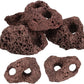 Housoutil Lava Rock Aquarium, 6PCS Aquarium Volcanic Stone Plant Fixer Ornaments, Double-Hole Fish Tank Rocks Ornament for Aquascaping, Fish Tank, Terrarium and Landscape Design
