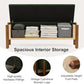 Storage Ottoman Bench, End of Bed Bench for Bedroom, 47" Boucle Upholstered Entryway Shoe Seat Benches, Holds up to 660 lb Storage Ottoman, Padded Blanket Chest Stool Foot Rest for Living Room Green