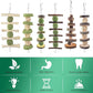 ERKOON Bunny Chew Toys, Rabbit Chew Toys for Teeth Grinding, Improve Dental Health, 100% Natural Apple Wood Timothy Grass Cake Treats for Rabbits Guinea Pigs Chinchillas Bunnies Hamsters (9 Pcs)