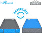 Paw Inspired Critter Box Washable Cage Liner, Reversible Fleece Bedding with Raised Sides for Guinea Pigs and Other Small Animals (C&C 2x4 (14" Grids), Gray/Blue)