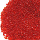 Lustering Decorative Round Glass Beads and Marbles, Pebbles and Gems - 3-6mm, 1-Pound (Orange Red) for Fire Pit Crafts, Resin Art, Vase Filler, Fish Tank, Aquarium Garden Decoration