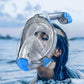 QingSong Full Face Snorkel Mask for Adults, Snorkeling Gear with Camera Mount, 180 Degree Panoramic View Snorkel Set Anti-Fog Anti-Leak