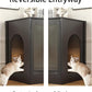 Cat Litter Robot Enclosure with Glass Cat-Observant Doors,Litter Robot Cabinet with Reversible and Optional Entry(Left or Right),Cozy LED for Cats,Power Outlet for More Choice, Black