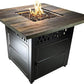 DualHeat by Endless Summer, The Harris, 38" Square Propane Gas Outdoor Fire Pit/Patio Heater