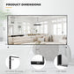20x40 Inch Black Bathroom Mirror for Wall, Aluminum Frame Rectangle Rectangular Vanity Mirror, Modern Large for Bedroom, Living Room, Horizontal or Vertical